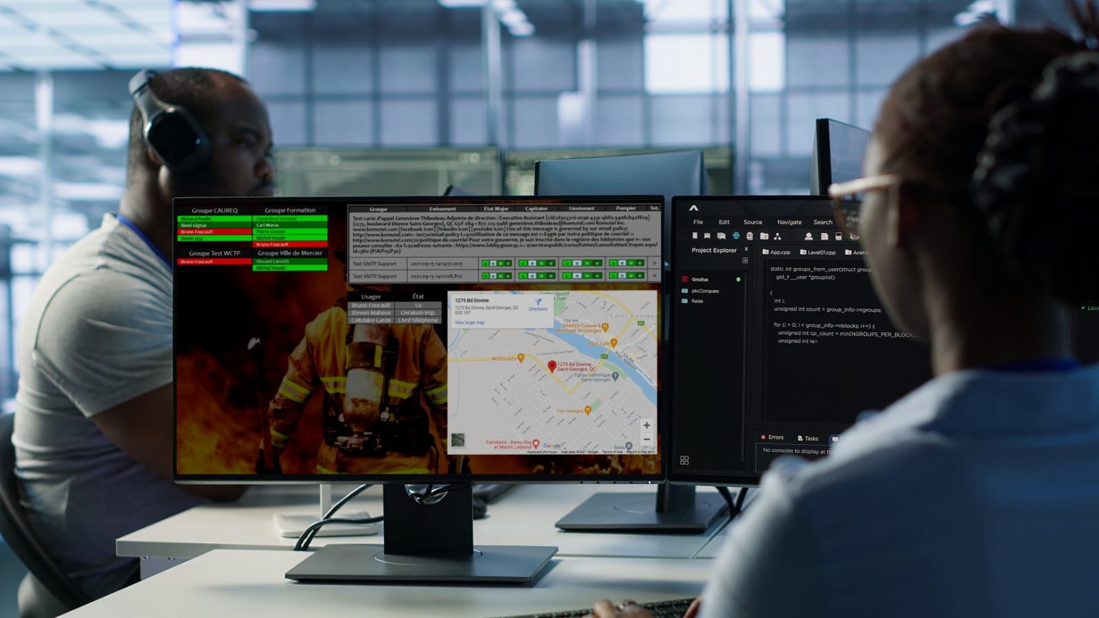 The TARGA AIR console on a workstation