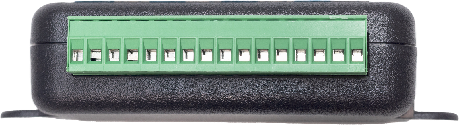 Module AXON, côté gauche : bornier de raccordement de l'interface d'E/S