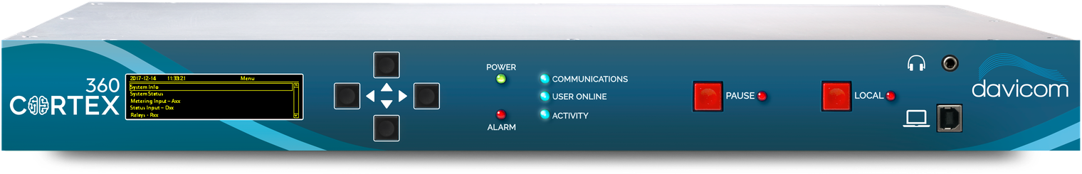 Davicom CORTEX-360 remote telemetry unit, front view